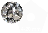 Alugranulat Körnung 4–20 mm