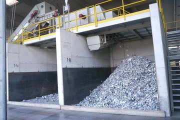 Impression aus der Alugranulat-Produktion